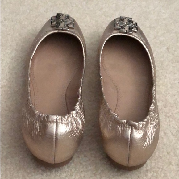 Tory Burch Gold Flats - Picture 2 of 4